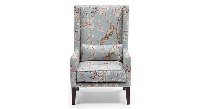 Slogan Wing Chair(Blue Nightingale)